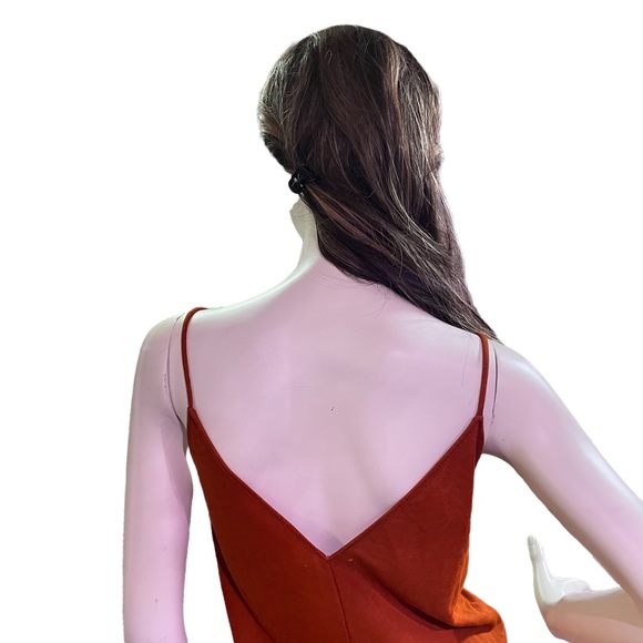 ZARA W/B COLLECTION SLEEVELESS DRESS Burnt Orange Size M - Picture 4 of 11